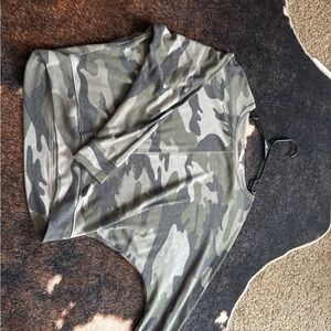 Cyrus Gray Camouflage Top